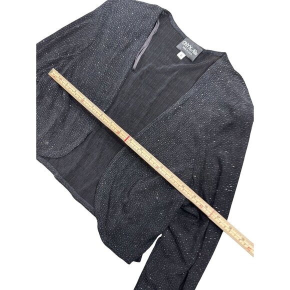 Vintage Onyx Nite Black Sparkle Knit Dress With Jacket Size 8 - Picture 13 of 16